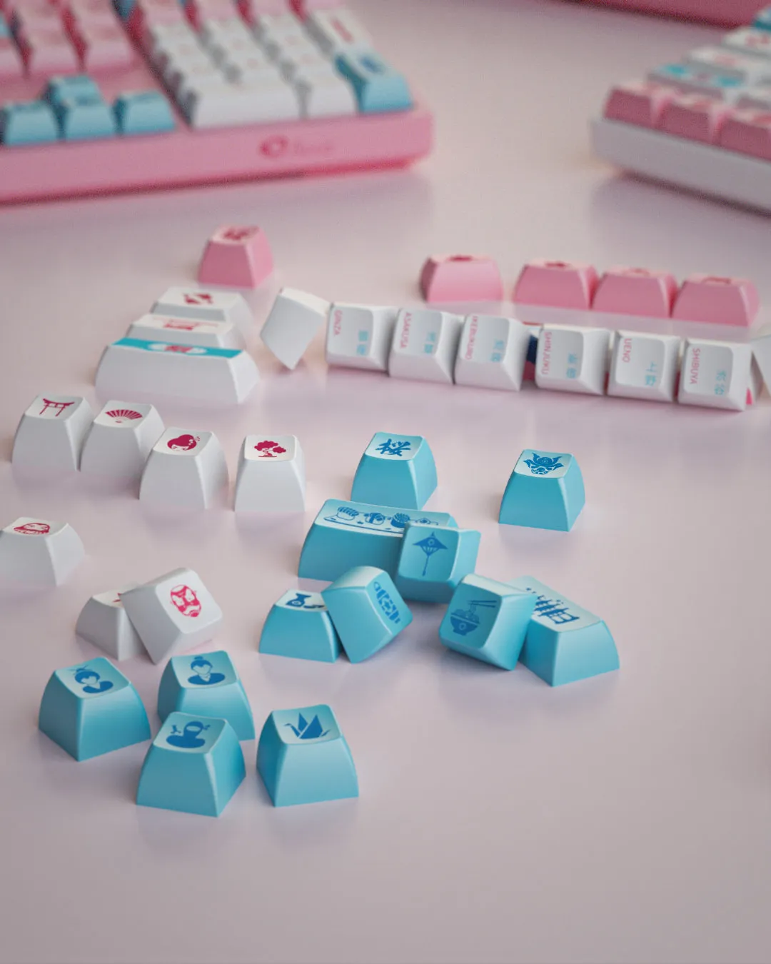 MonsGeek World Tour Tokyo R2 keycaps 185 buc multilingv
