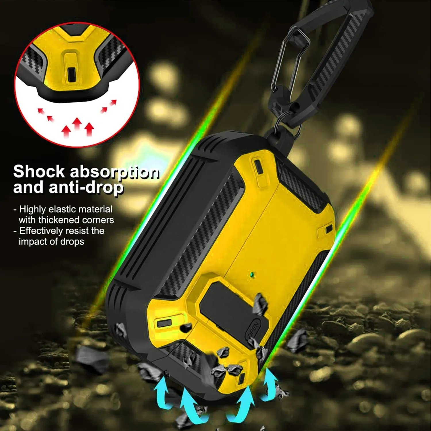 Timebox Husa AirPods Pro Galben Protectie