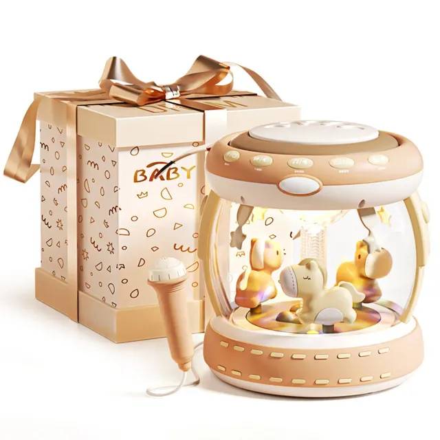 Timebox Hand Drum boxă interactivă bebeluși bej cu microfon