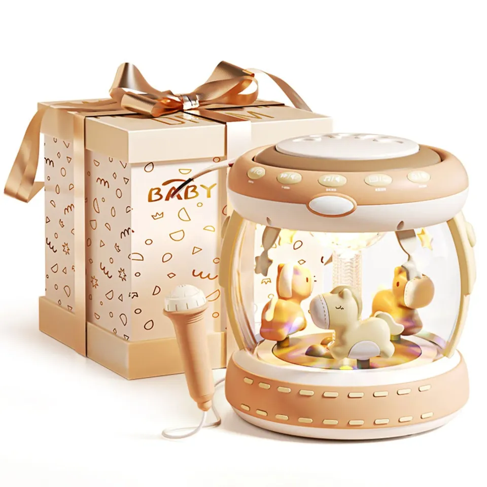 Timebox Hand Drum boxă interactivă bebeluși bej cu microfon