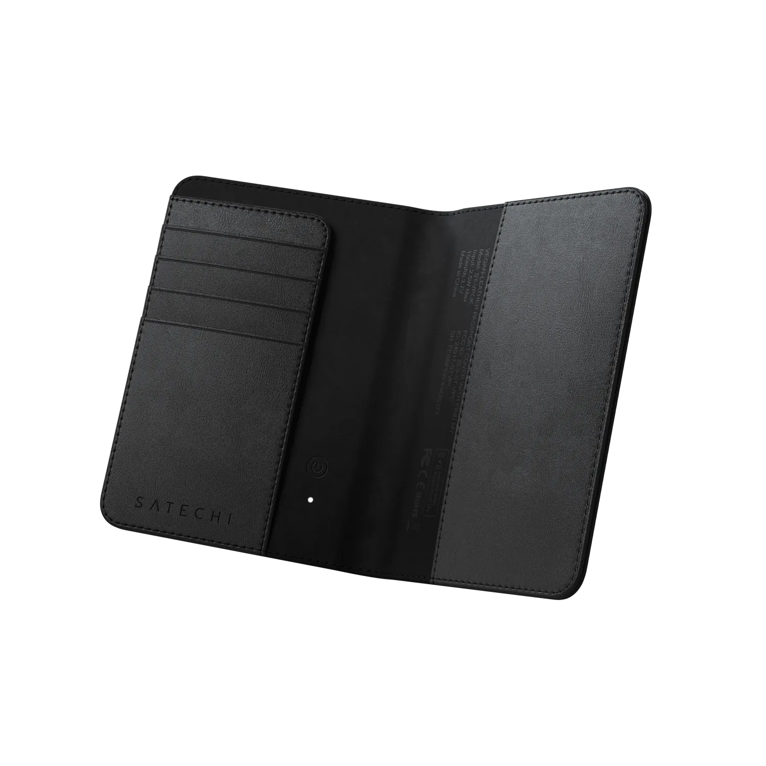 Satechi FindAll husa pasaport piele vegana negru RFID
