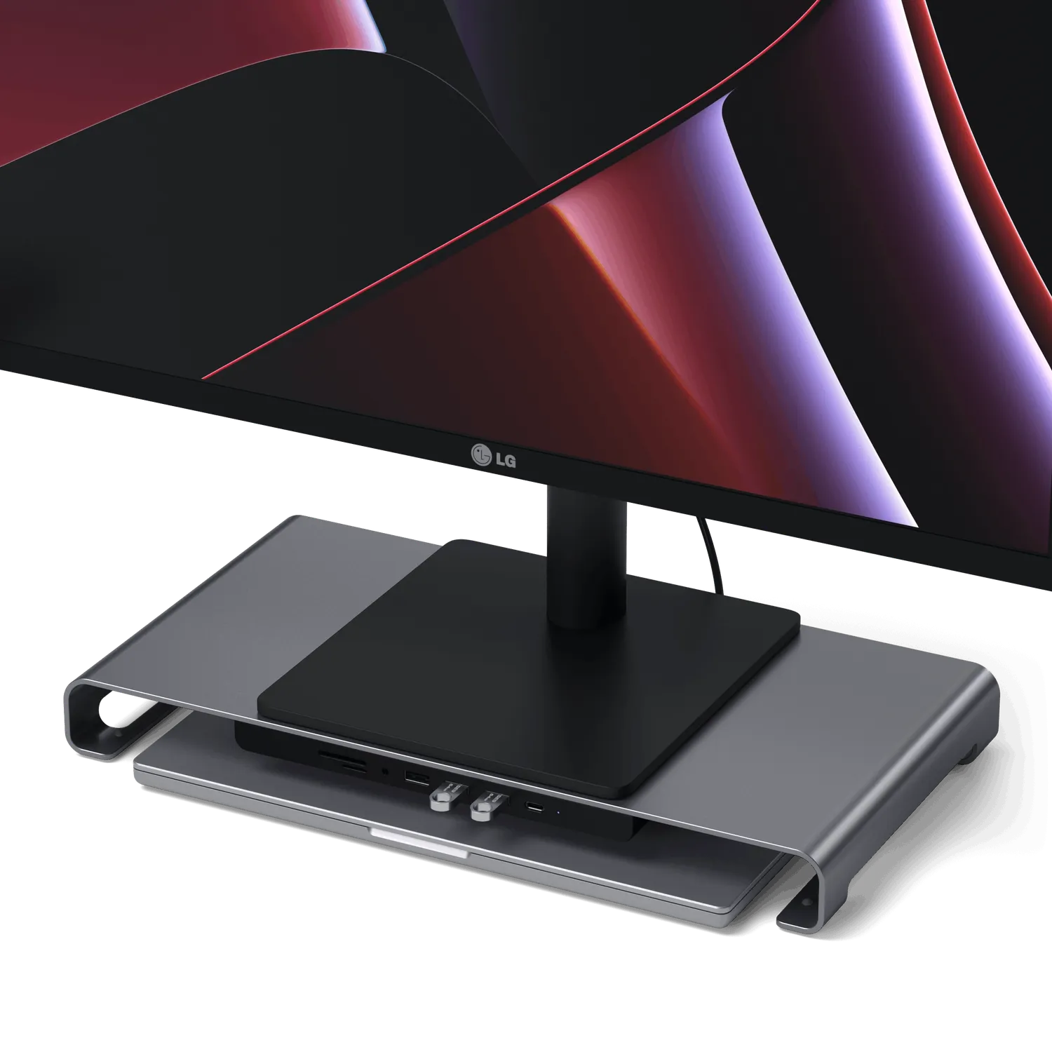 Satechi USB-C Monitor Stand Hub XL stand gri