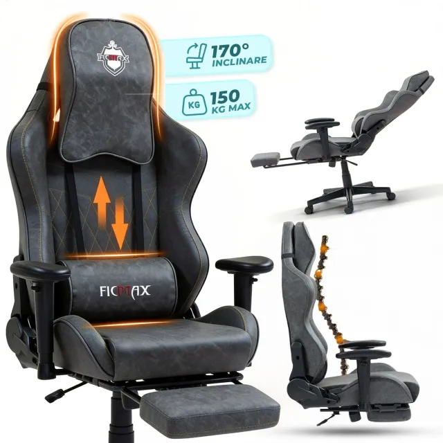 Timebox Gaming Clasic scaun gaming negru clasa 4