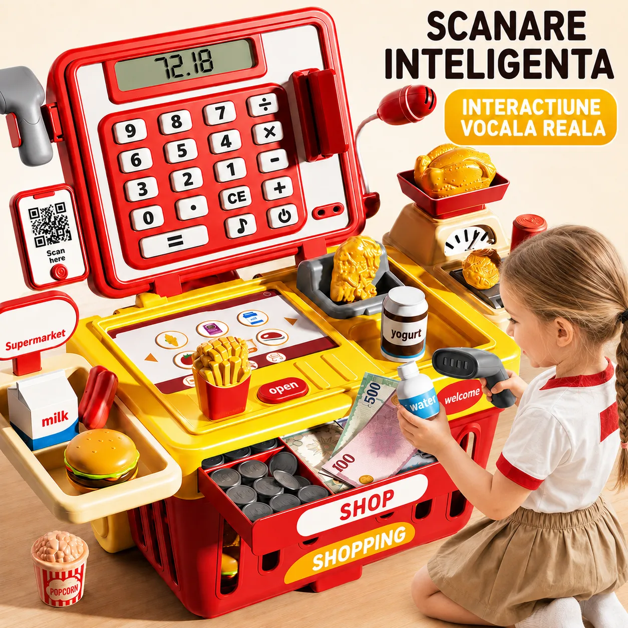 Timebox Casa de marcat jucarie set 65 piese 4-6 ani