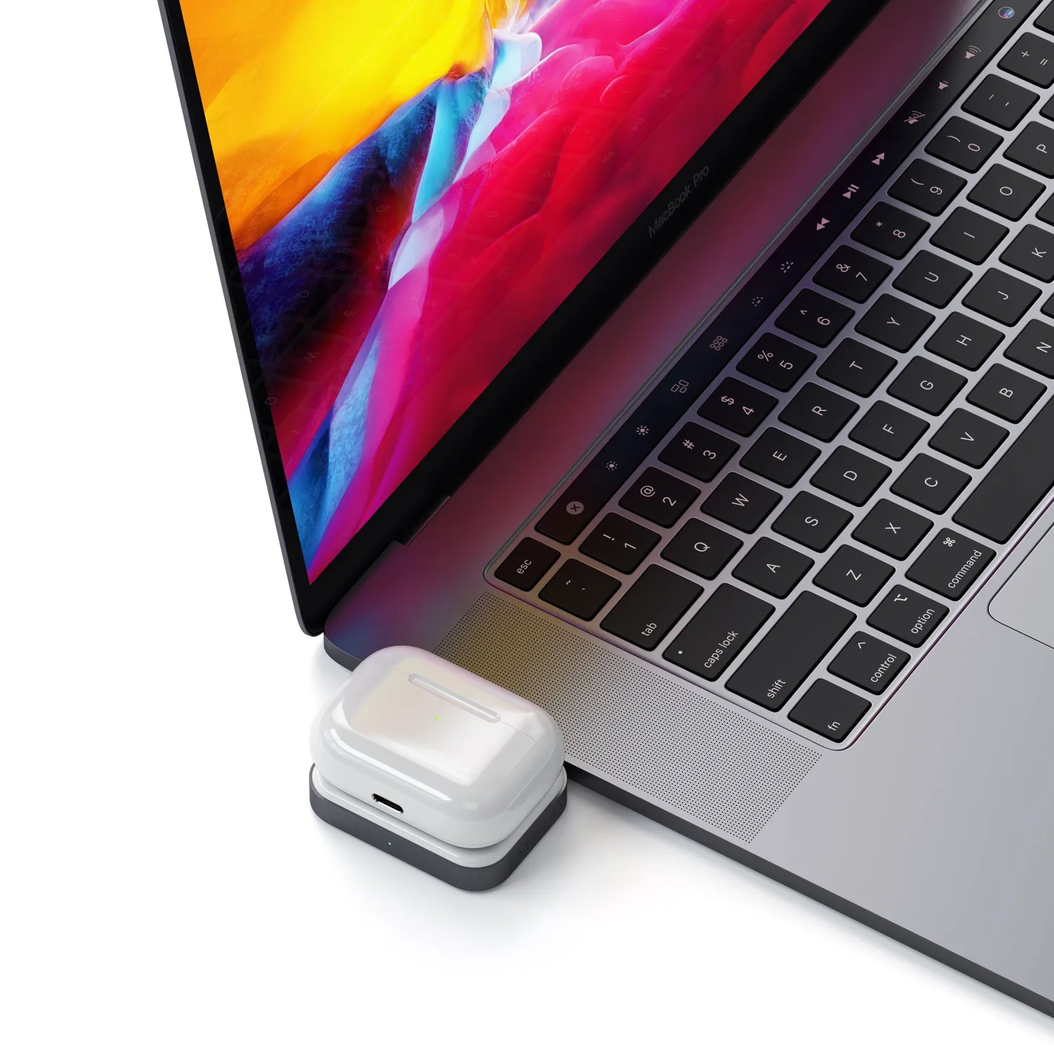 Satechi dock incarcator wireless USB-C AirPods compact