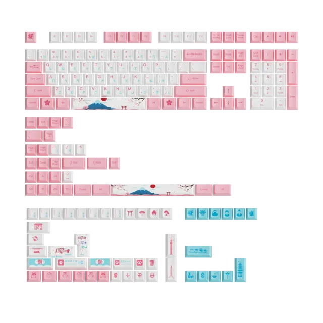 MonsGeek World Tour Tokyo R2 keycaps 185 buc multilingv