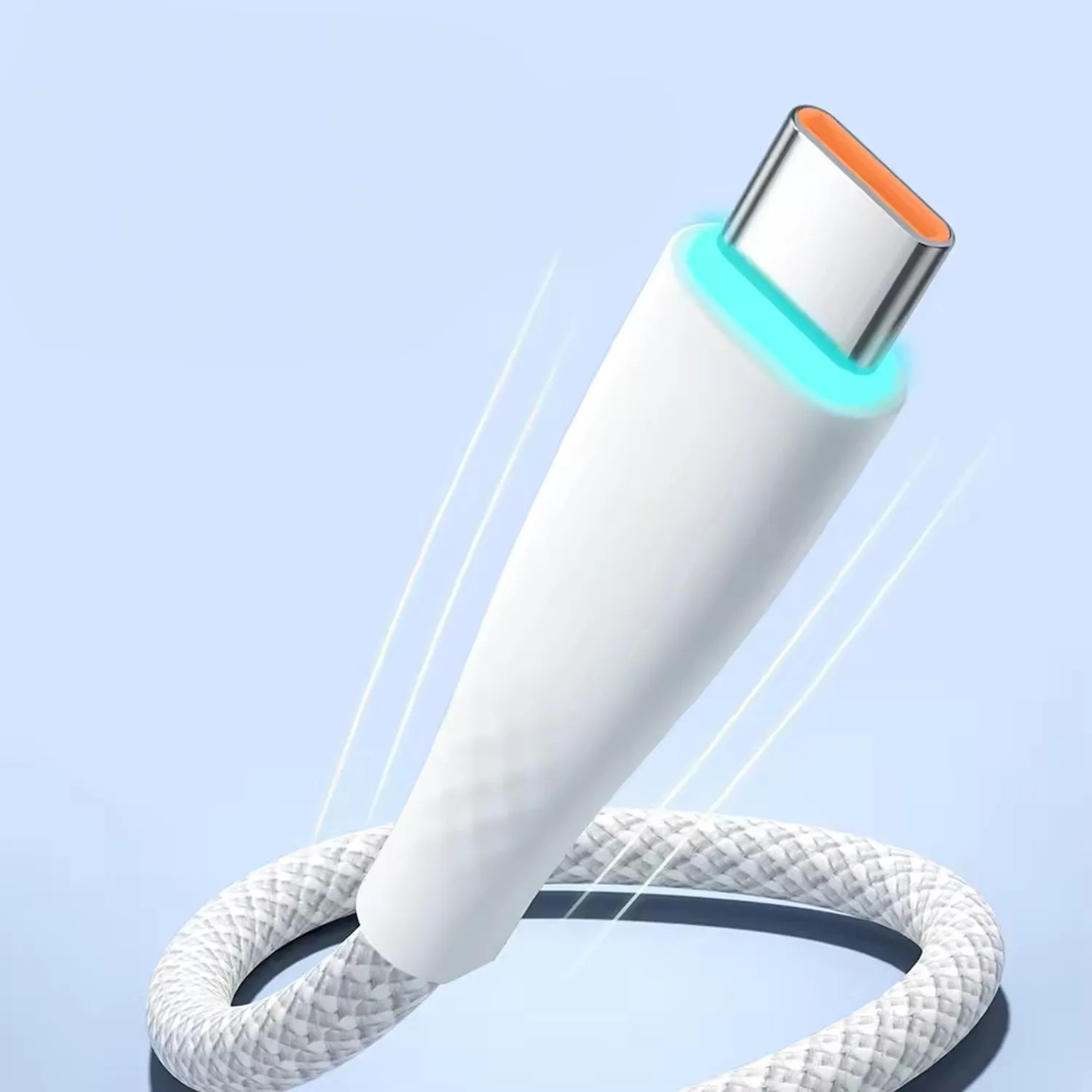 Timebox Cablu USB-C-Type-C 60W 2m Alb