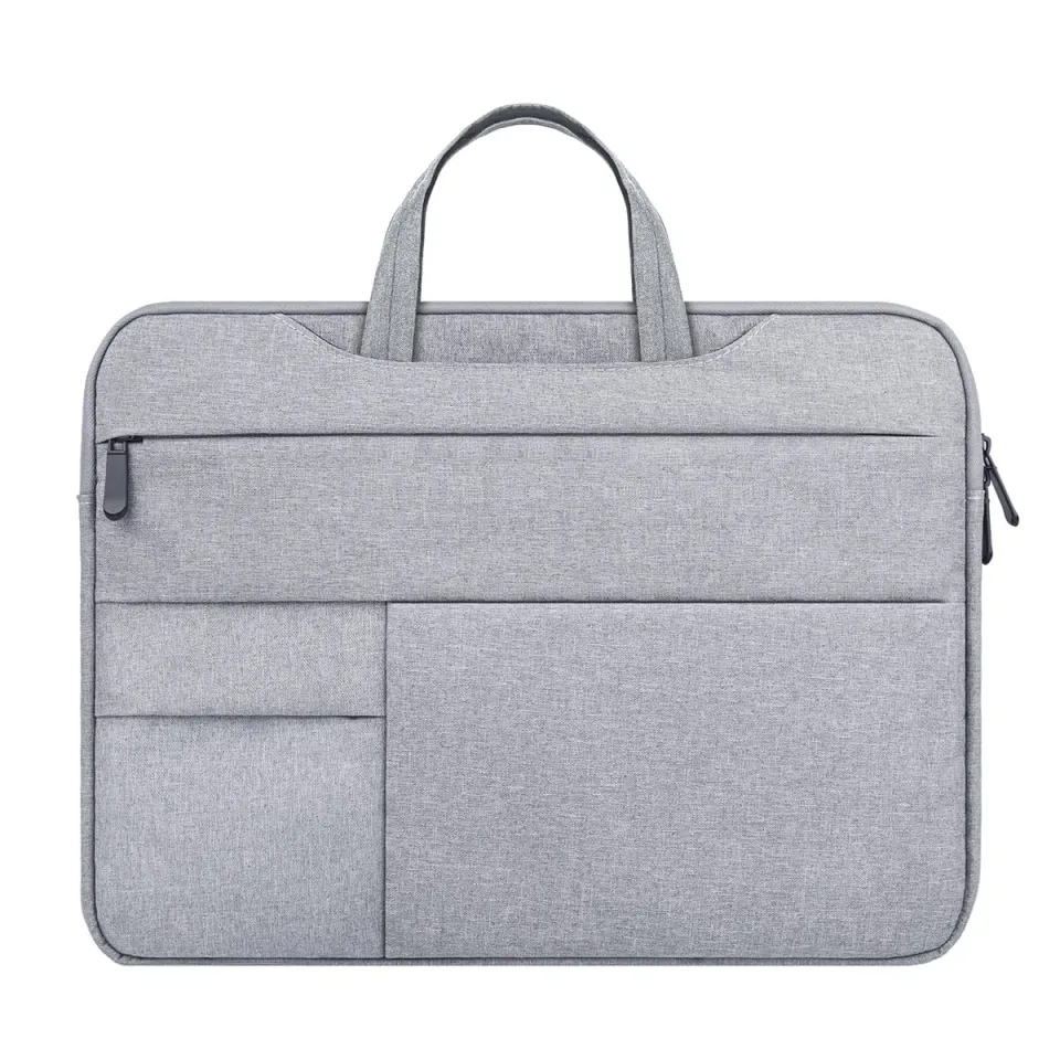 Timebox geanta laptop 13-16 inch gri impermeabila 3 buzunare