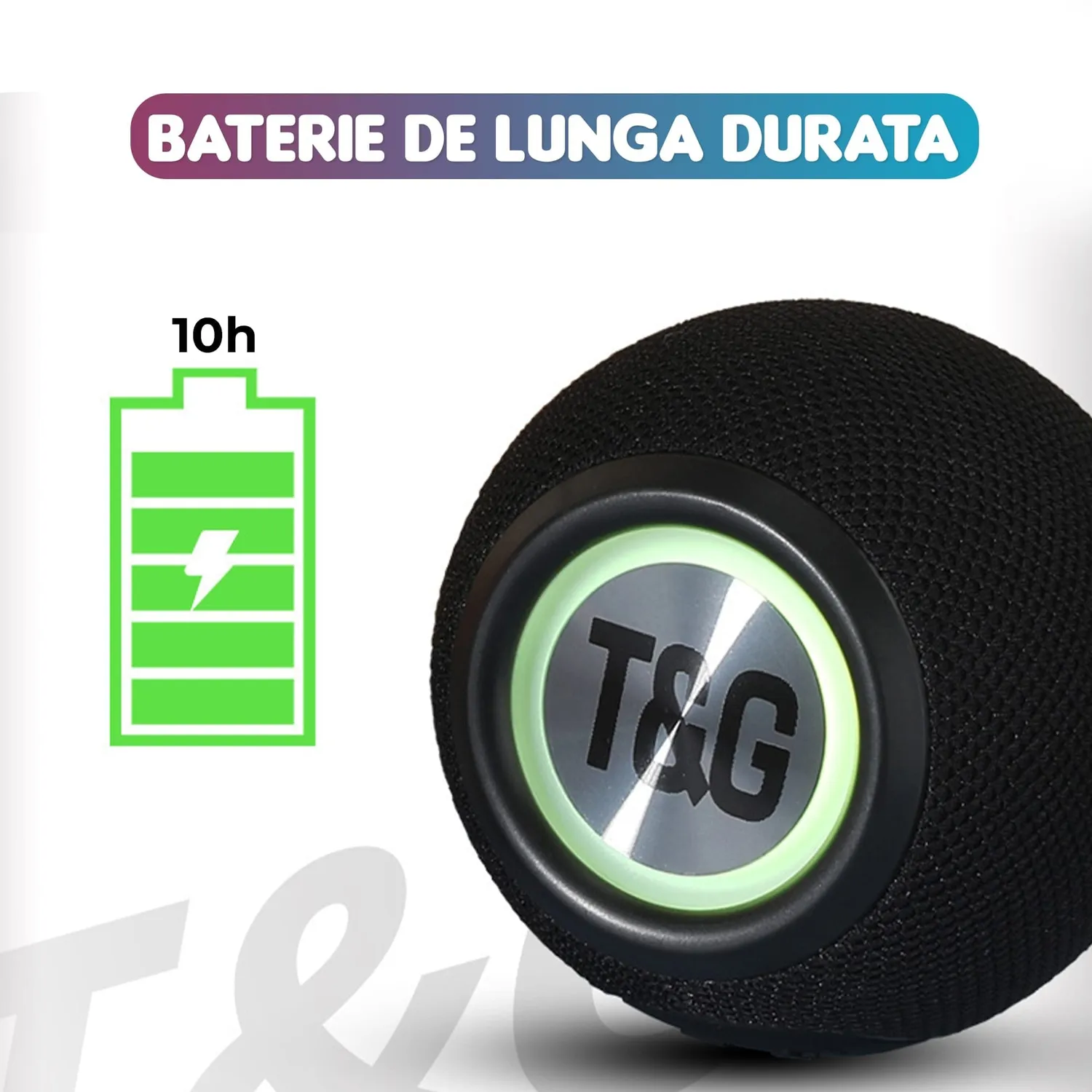 Timebox boxa portabila bluetooth neagra RGB 360 IPX5