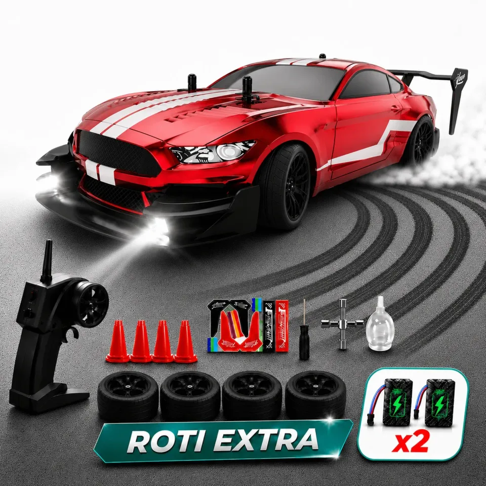 Masina RC Timebox 1:16 4x4 30km/h rosie LED