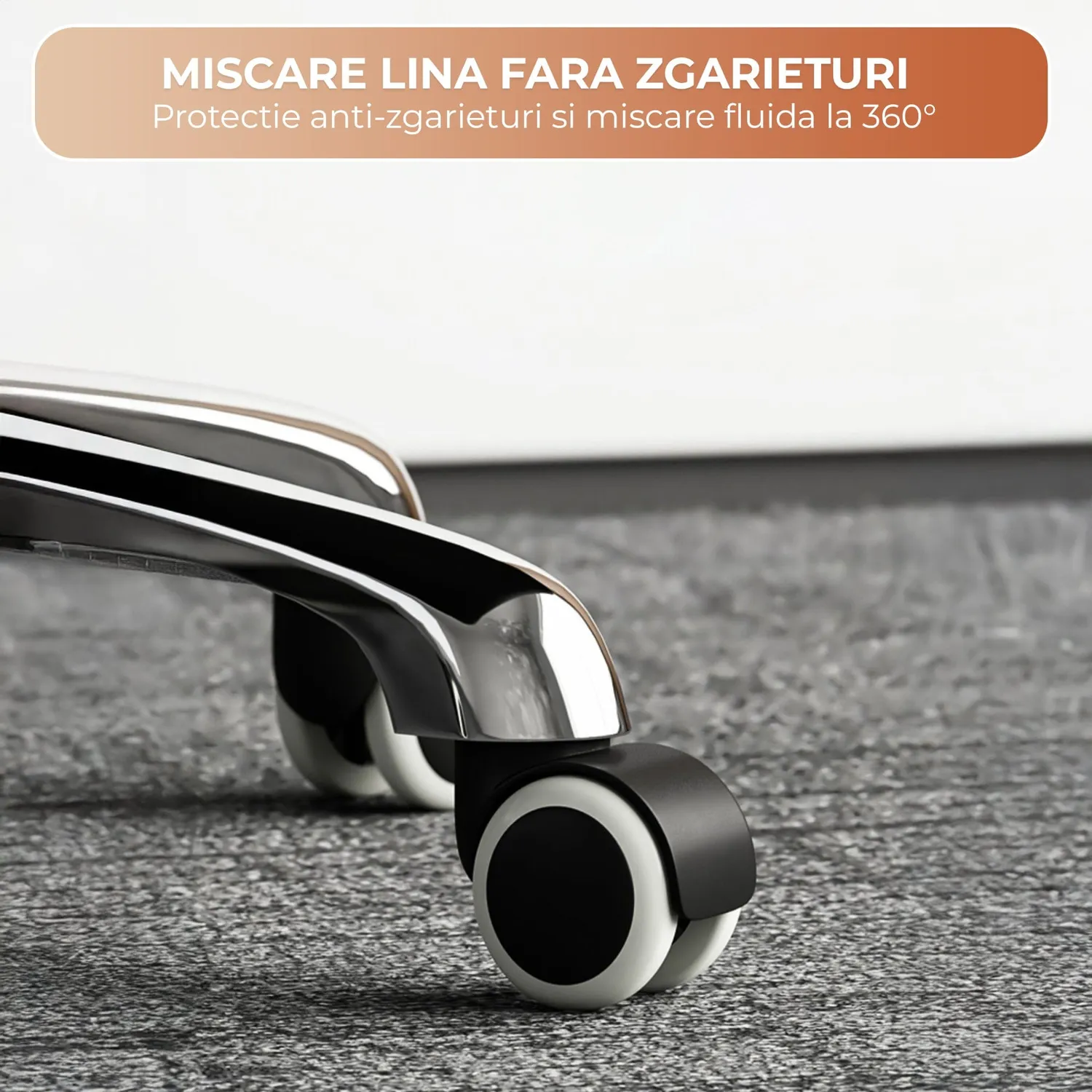 Timebox Scaun Birou Executiv Piele Naturala Negru 360°