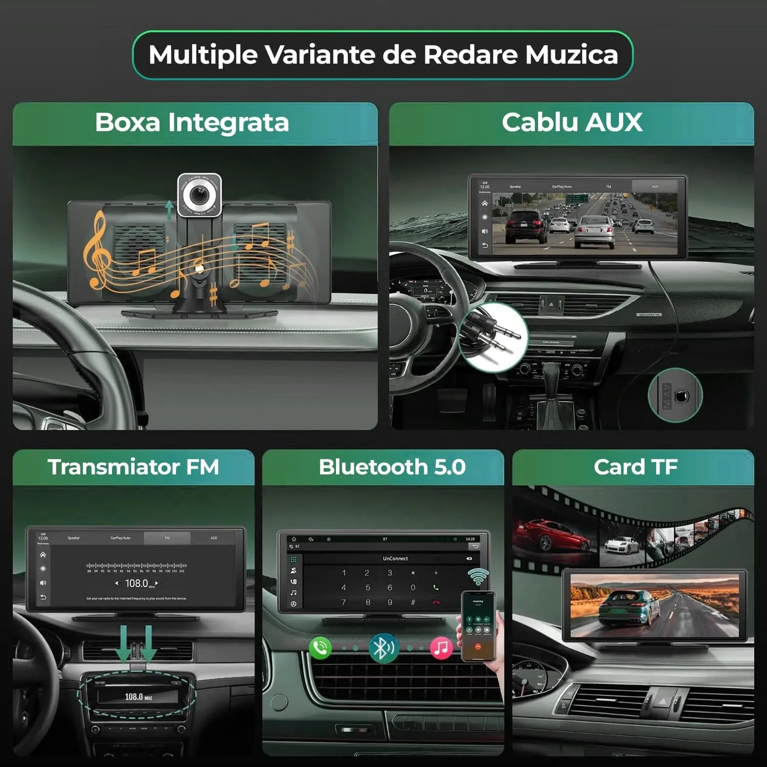 Timebox navigatie Auto CarPlay Android Auto wireless Aux 10.26in