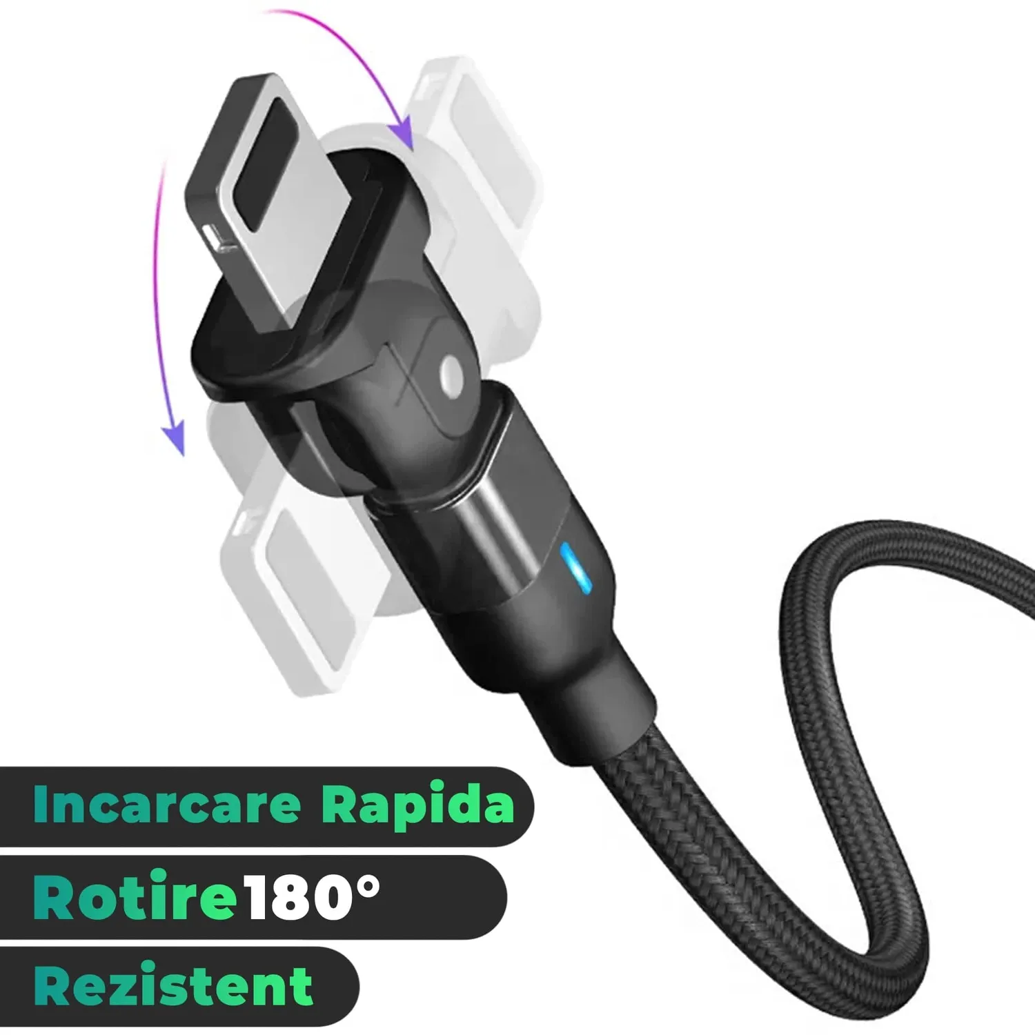 Timebox cablu Date si Incarcare Rapida USB-Lightning 60W 1m negru