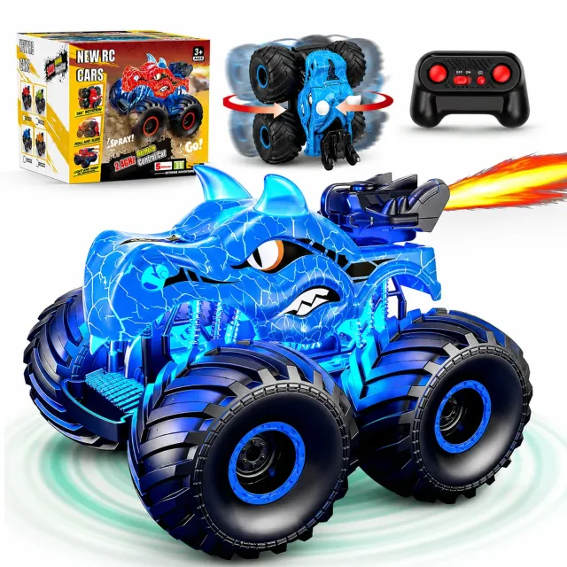 Timebox Dinozaur Monster Truck mașină RC albastru 4x4
