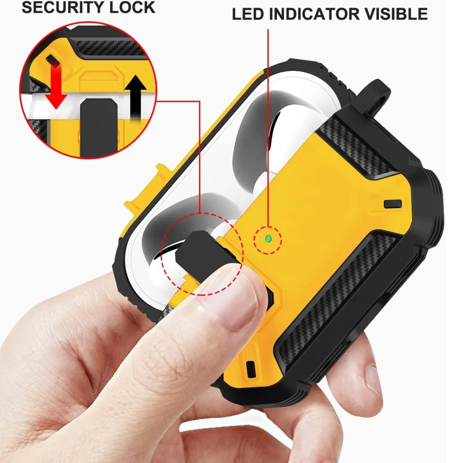 Timebox Husa AirPods Pro Galben Protectie