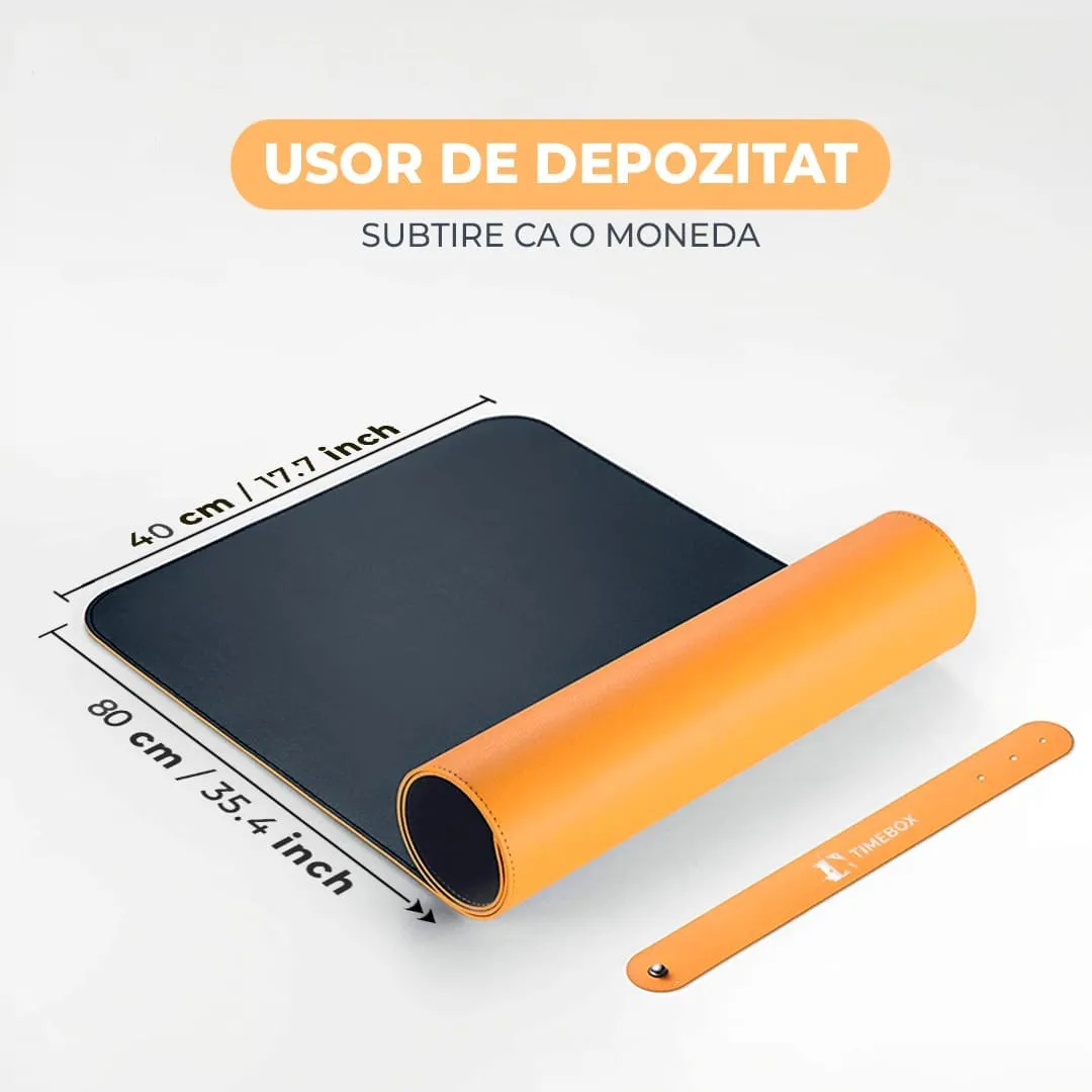 Timebox XXL mousepad gaming piele PU 80x40 impermeabil