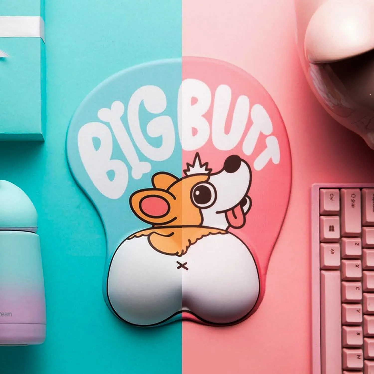 Timebox mousepad ergonomic Corgi cu suport incheietura