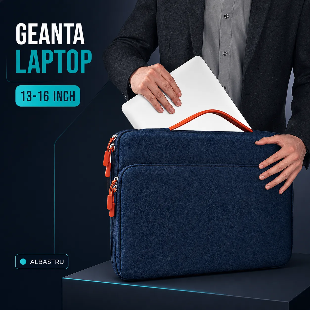 Timebox 13-16 inch geanta laptop 20L albastra