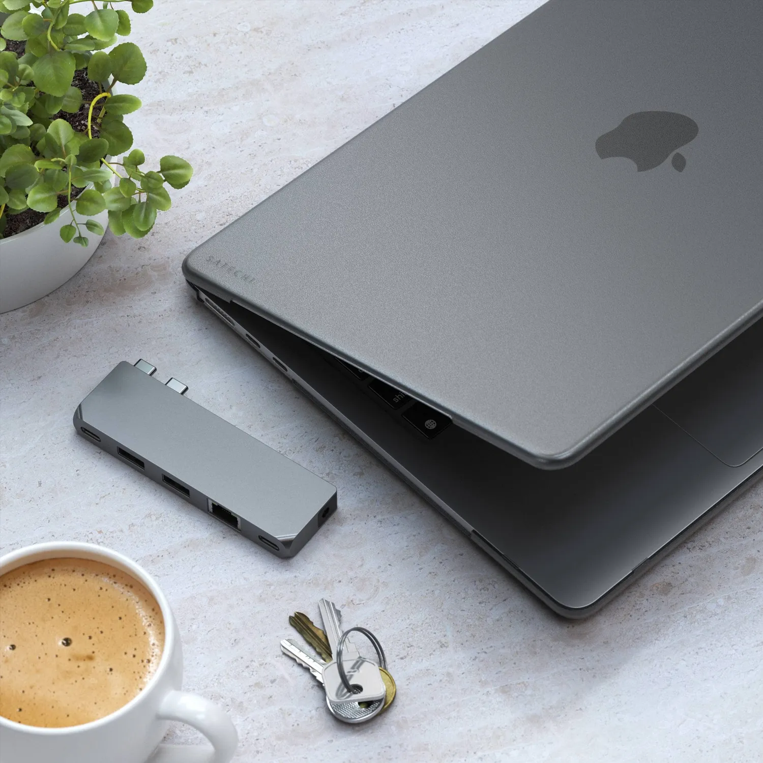 Satechi Eco-Hardshell husa MacBook Air M2 Clear