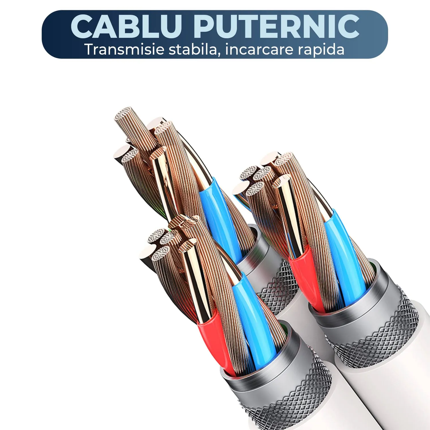 Cablu 5 în 1 Timebox 100W 1,2m bej USB-C