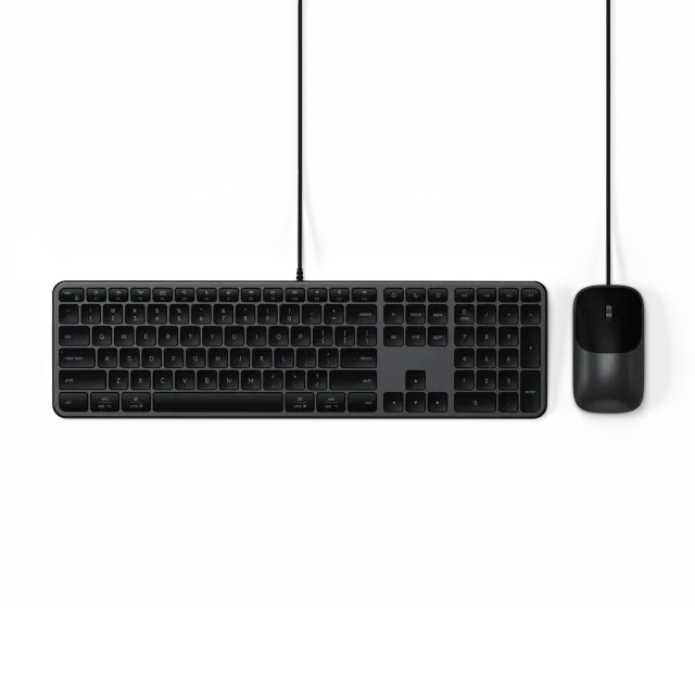 Satechi Slim CLX3 combo tastatură + mouse USB-C argintiu silențios