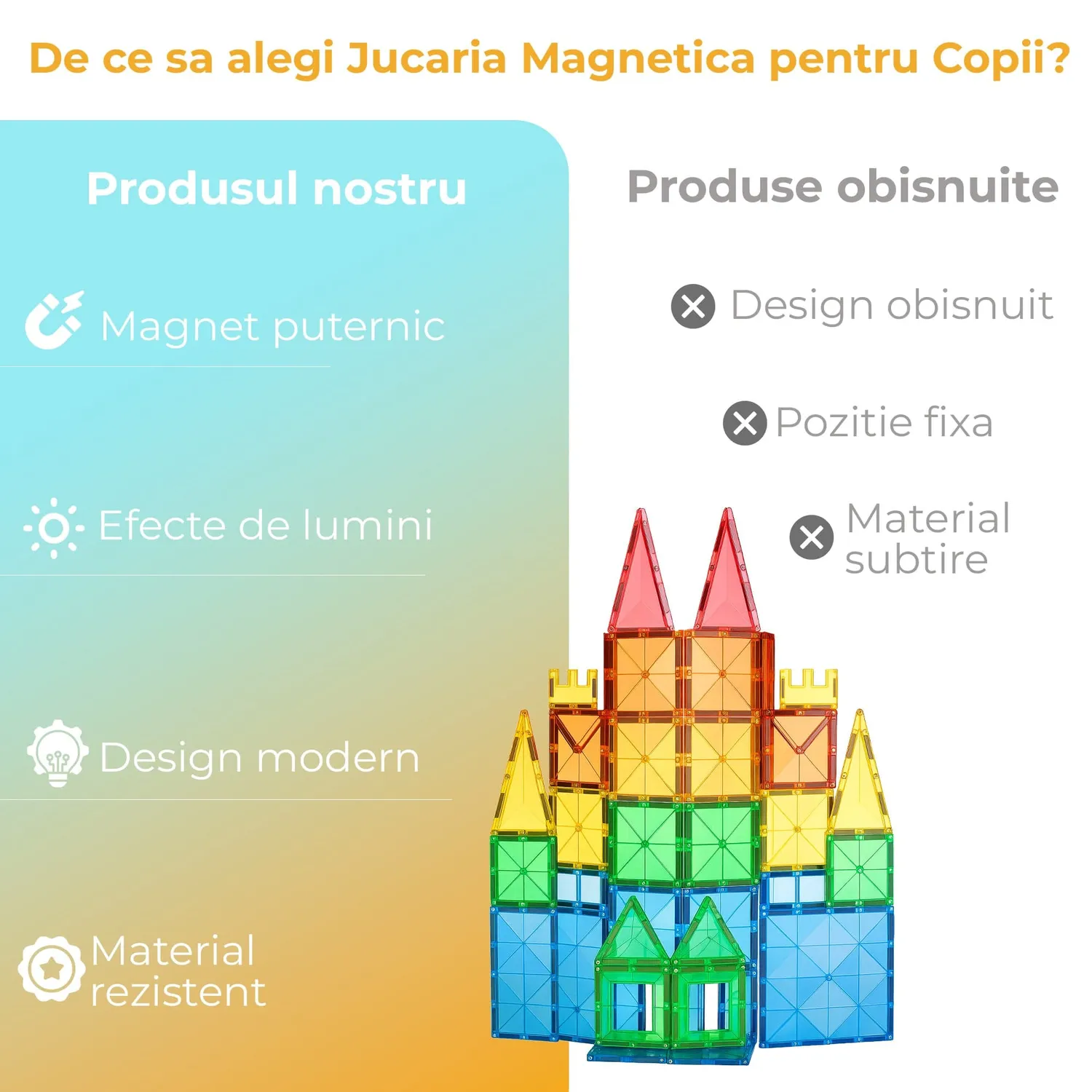 Timebox set constructii magnetice 60 piese 3+