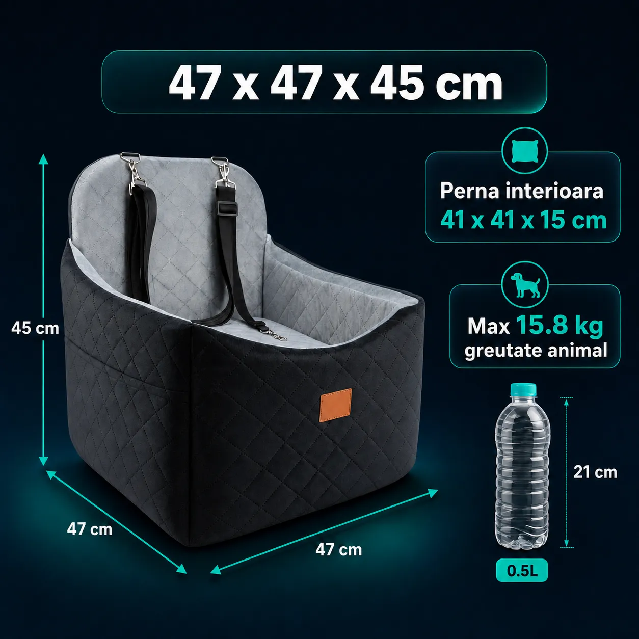 Timebox Scaun Auto Animale Lavabil 47x47x45 cm