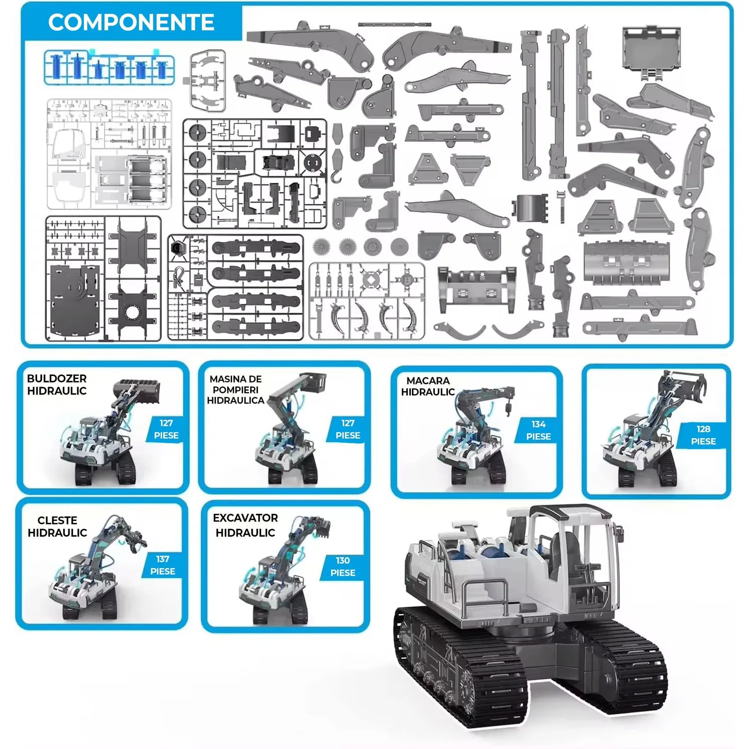 Timebox Set Educativ Hidraulic 6 in 1 STEM 8-12 Ani