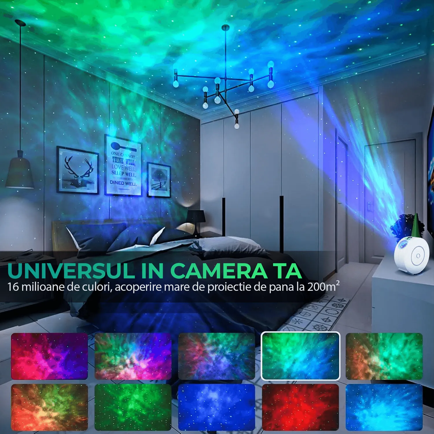 Timebox proiector stele lampa veghe cu aplicatie
