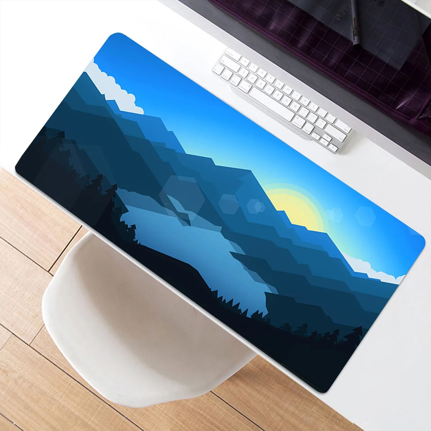 Timebox mousepad gaming XXL 80x40cm albastru