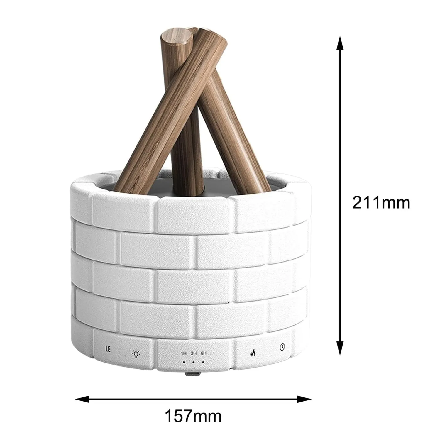 Timebox Bonfire difuzor aromaterapie alb 250ml cu telecomanda