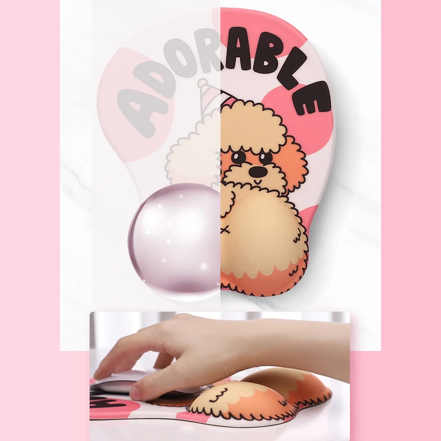 Timebox Mousepad Ergonomic Puppy Wrist Rest