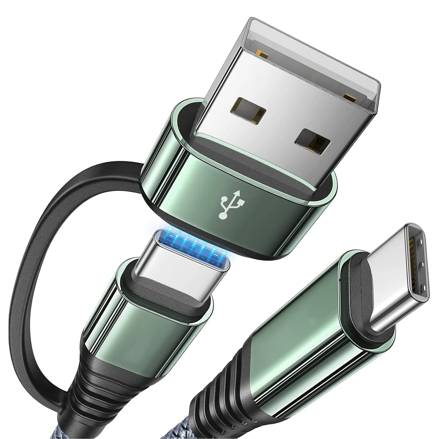 Timebox 65W cablu negru 1m USB-C fast charge 2 in 1