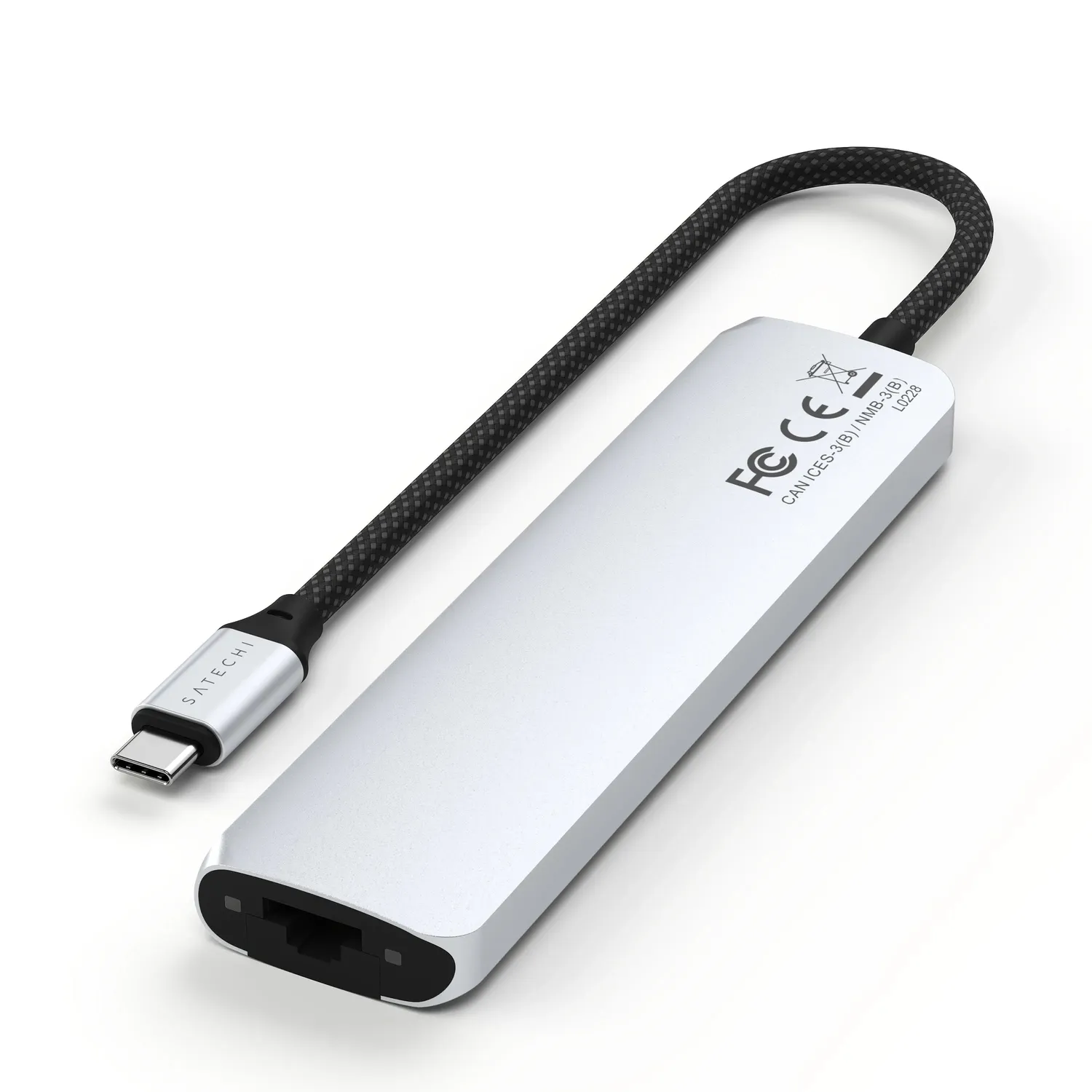 Satechi 7-in-1 USB-C Slim adaptor multiport Space Grey Ethernet