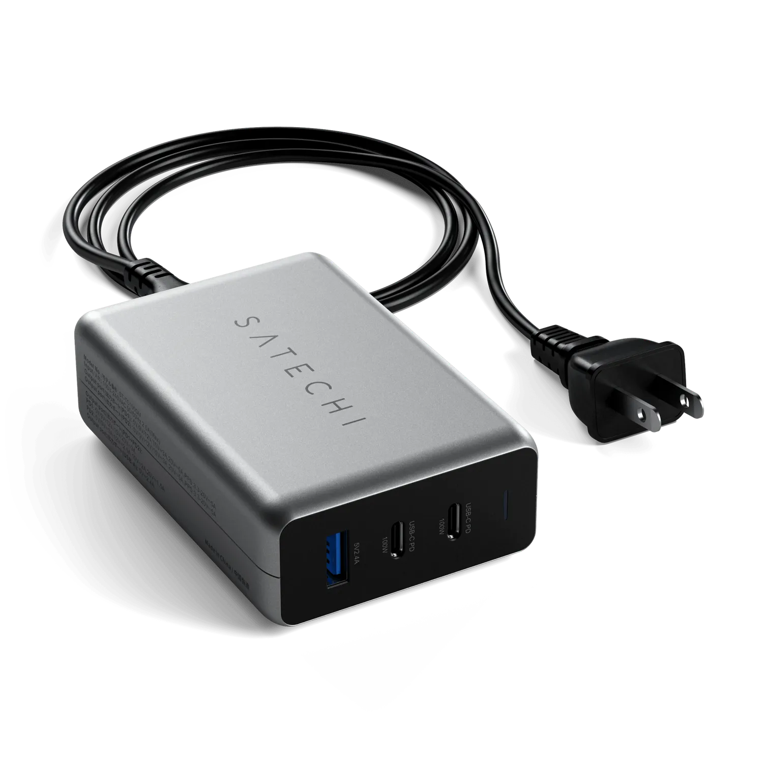 Satechi 100W USB-C PD incarcator GaN compact EU