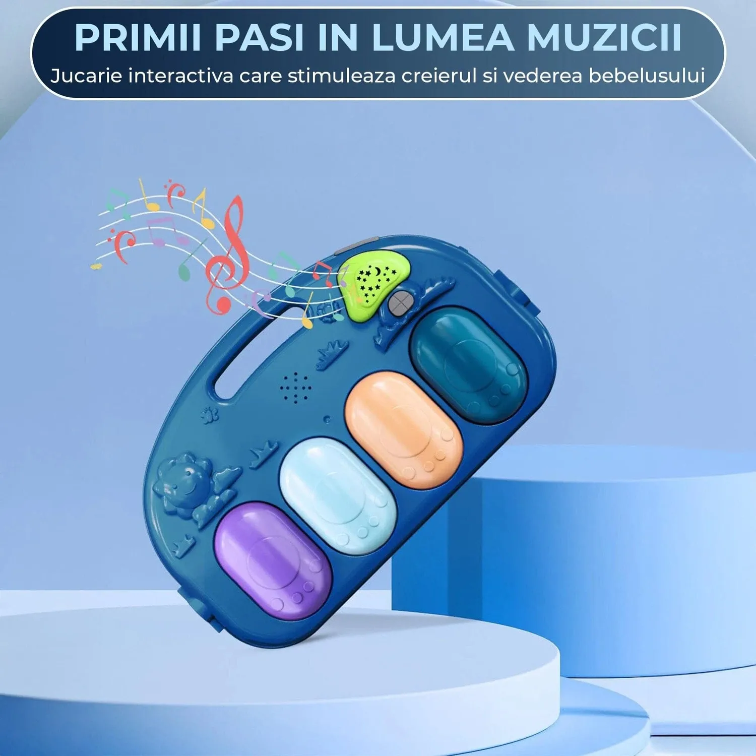 Timebox pachet bebe saltea joacă pian 5-în-1 maro