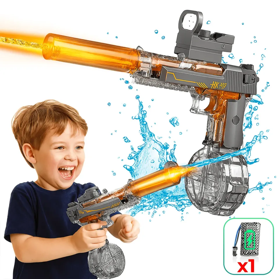 Timebox pistol cu apa electric gri amortizor 425 ml
