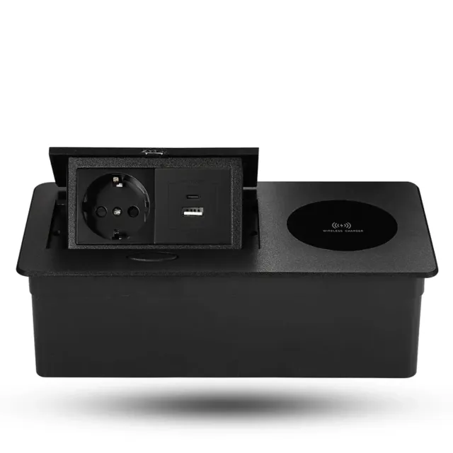 Timebox priza incorporabila blat negru USB Type-C