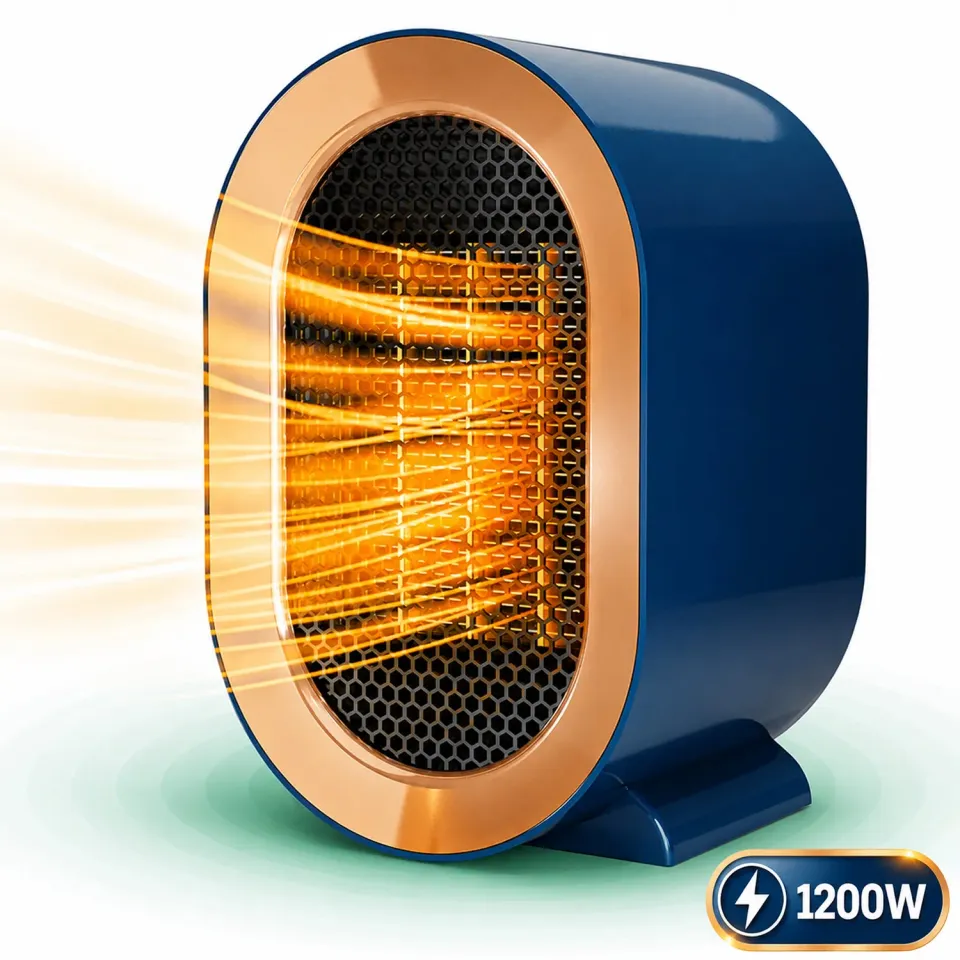 Timebox 1200W aeroterma ceramica Albastru compacta PTC