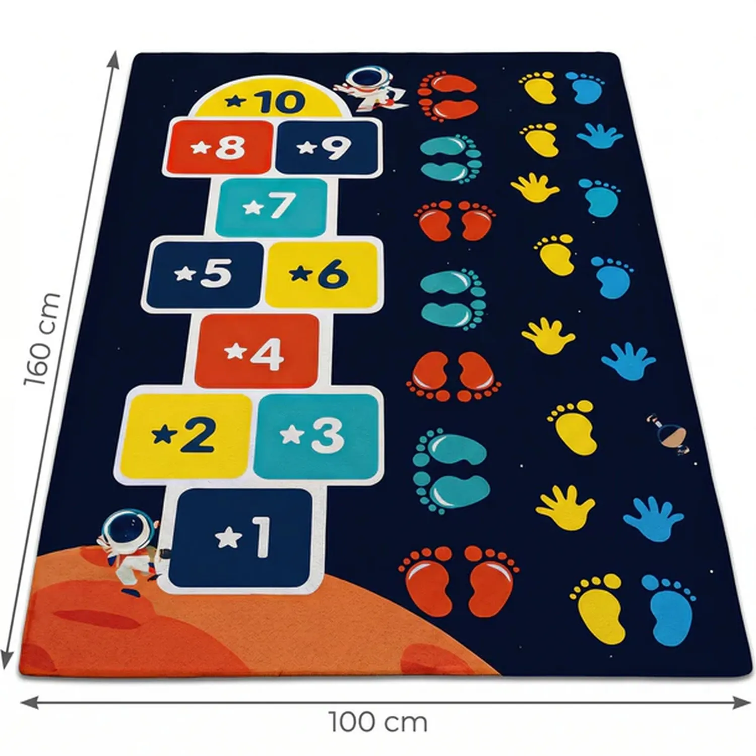Timebox covor interactiv copii șotron amprente colorate