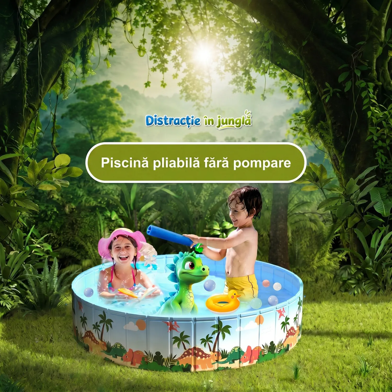 Timebox Piscina Copii Pliabila PVC 120cm