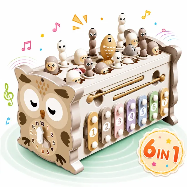 Timebox Cub Educativ 6 Fete Bufnita Crem 30+ activitati