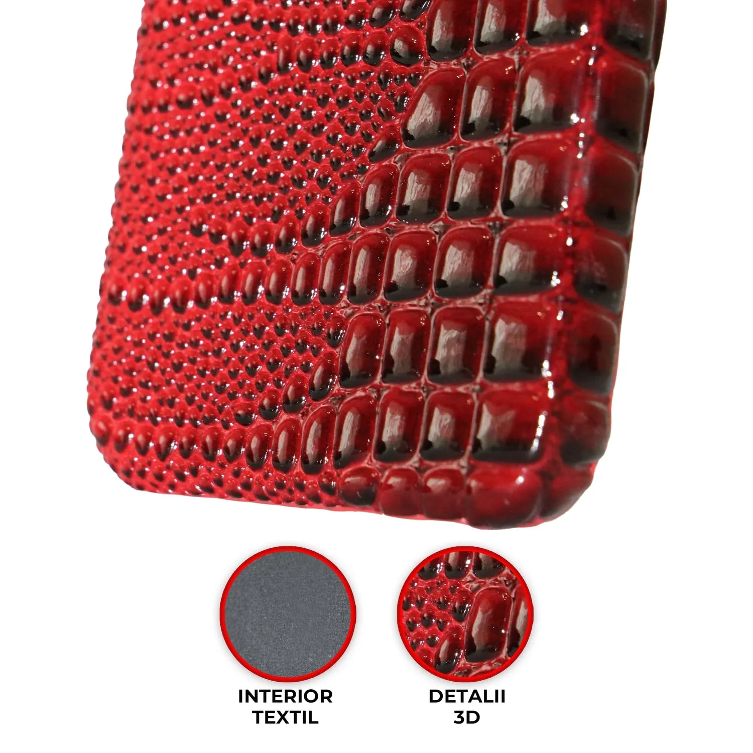 Timebox Husa iPhone 13 Pro Rosie Microfibra Interior
