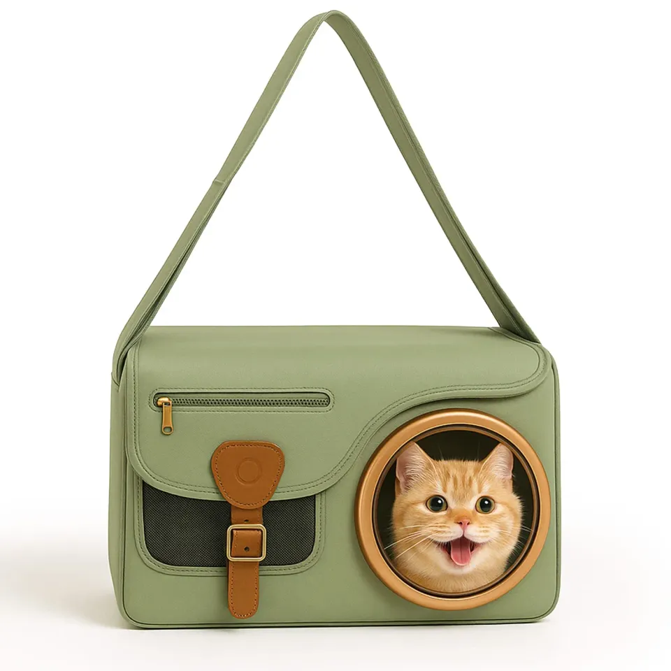 Timebox Geanta Transport Animale Pliabila Verde Capsula