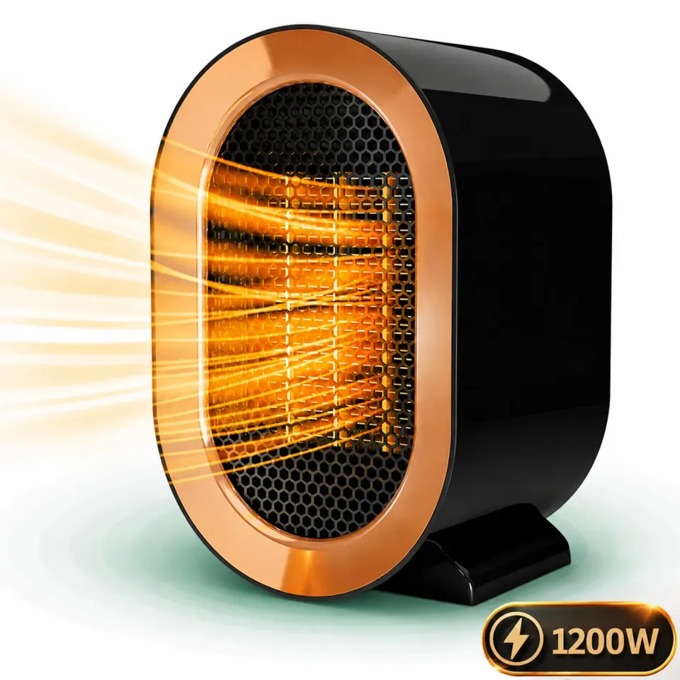 Aeroterma Timebox ceramica 1200W neagra