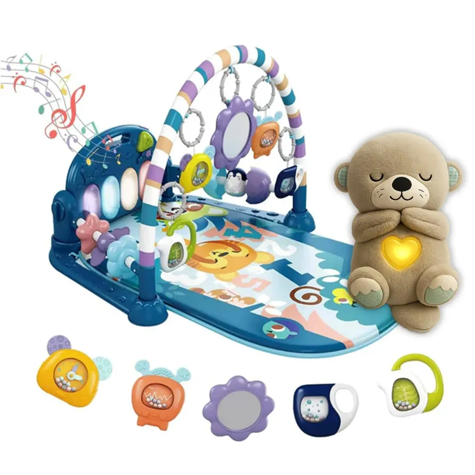 Timebox pachet bebe saltea joacă pian 5-în-1 maro