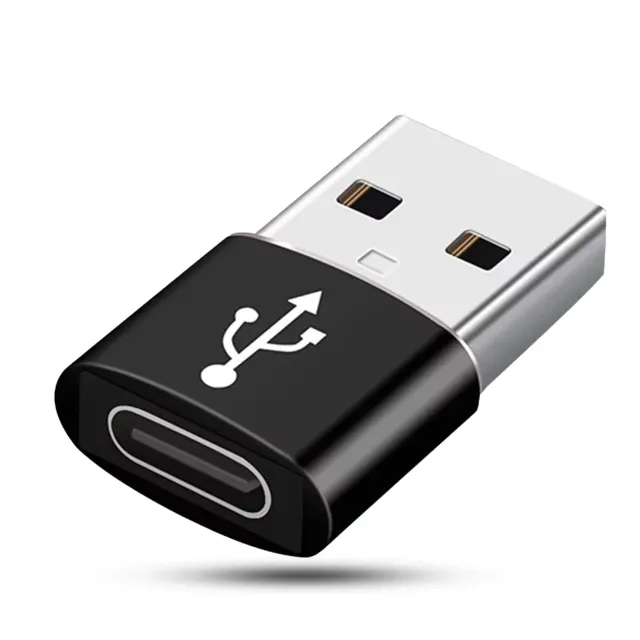 Timebox USB-C la USB adaptor OTG negru fast charging