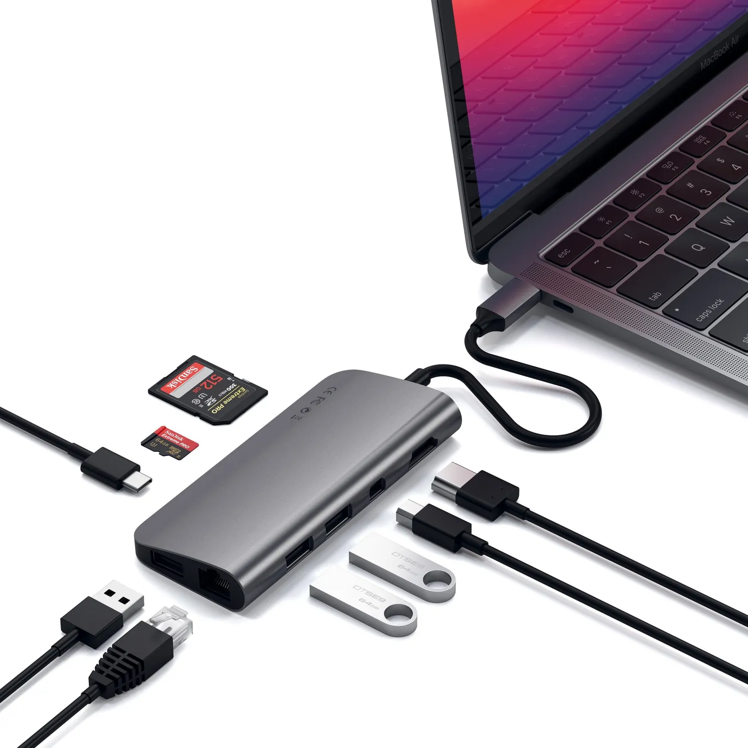 Satechi Type-C Multimedia adaptor USB-C Space Gray HDMI
