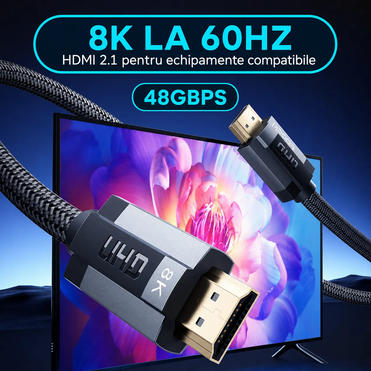 Timebox HDMI 2.1 cablu HDMI 2m 8K 60Hz