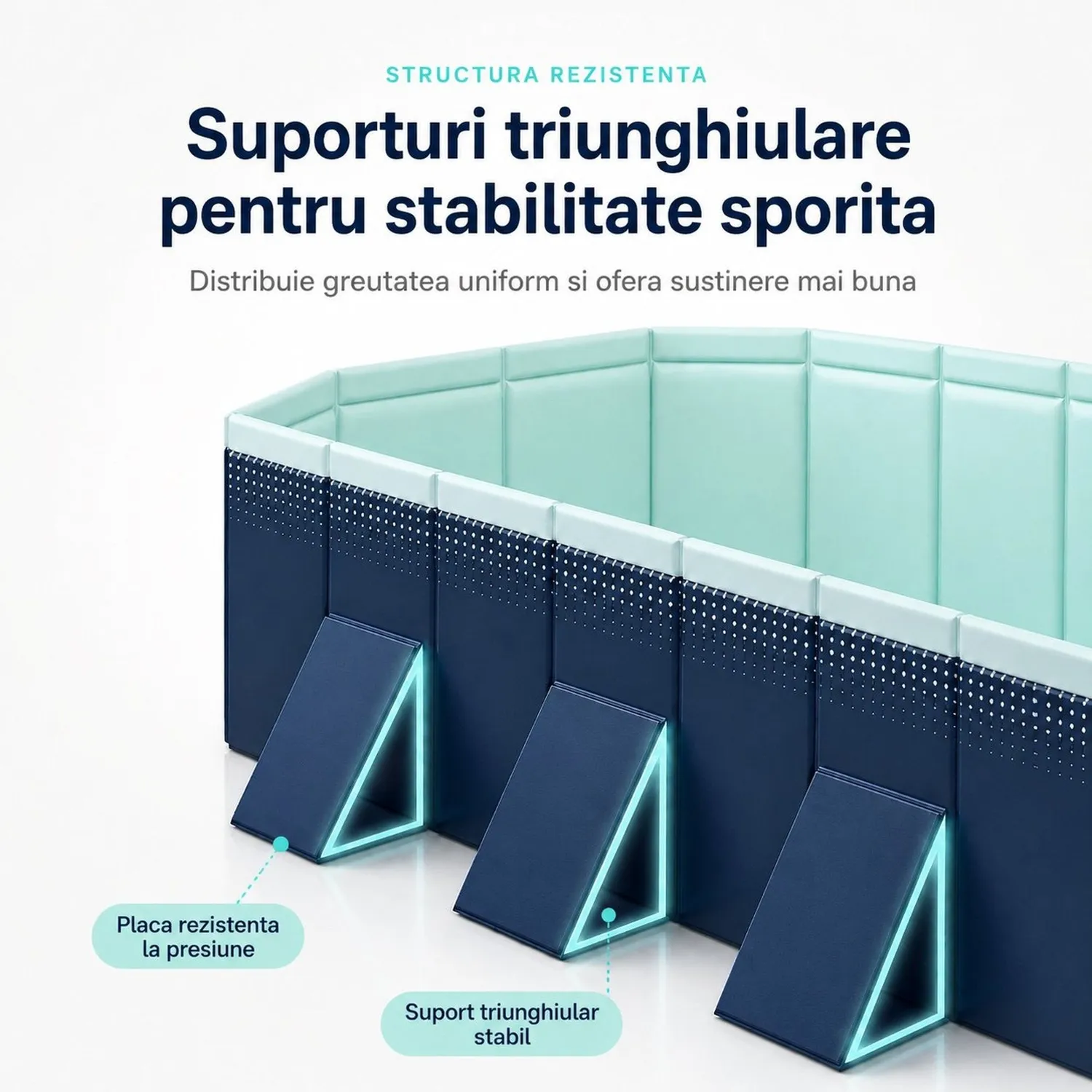 Timebox Piscina Pliabila 2.1m Fara Pompare Albastru